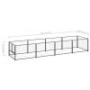 Dog Kennel Black 43.1 ftÂ² Steel