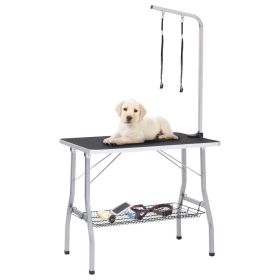 Adjustable Dog Grooming Table with 2 Loops and Basket (sku: 171068)