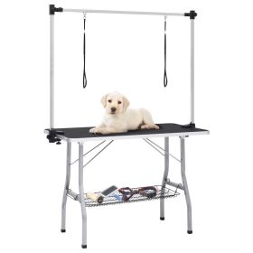 Adjustable Dog Grooming Table with 2 Loops and Basket (sku: 171070)