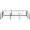 Dog Kennel Black 64.6 ftÂ² Steel